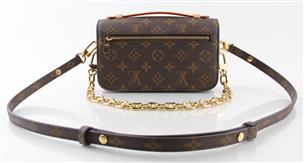 Louis Vuitton Pochette Metis East West Blue in Monoglam Coated